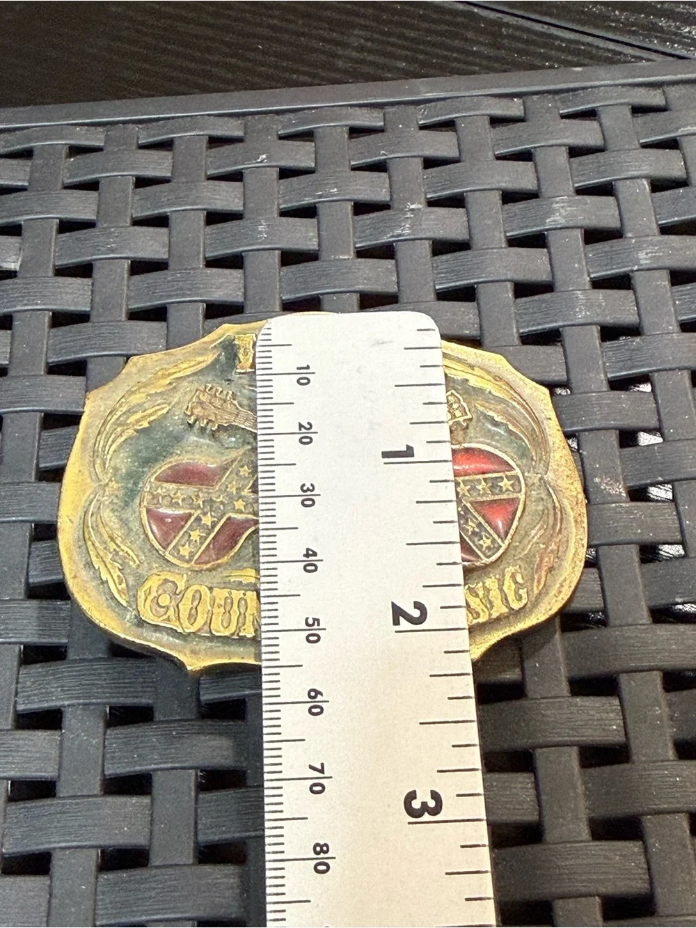 Vintage 1987 Great American Buckle Co I Like Country Music Belt Buckle USA #1853